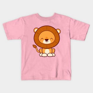 Kawaii Cute Lion Cat Kids T-Shirt